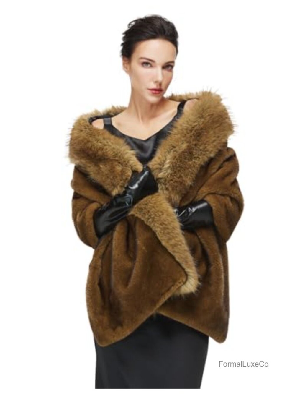 Faux Fur Shawl Wrap Faux Fox Fur Collar Evening Dress Wedding Party